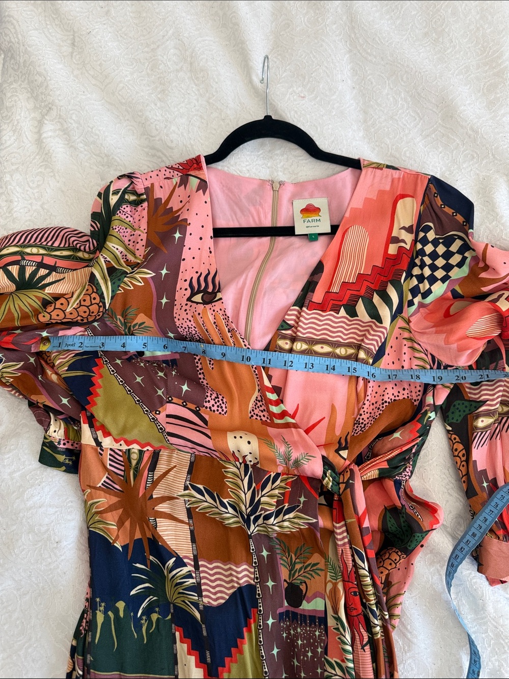 FARM Rio Pink Multi Mystical 🍃Print Jumpsuit - Picture 14 of 15